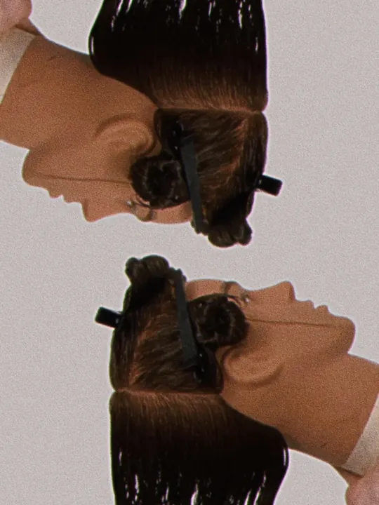 Two long cuts on practice heads